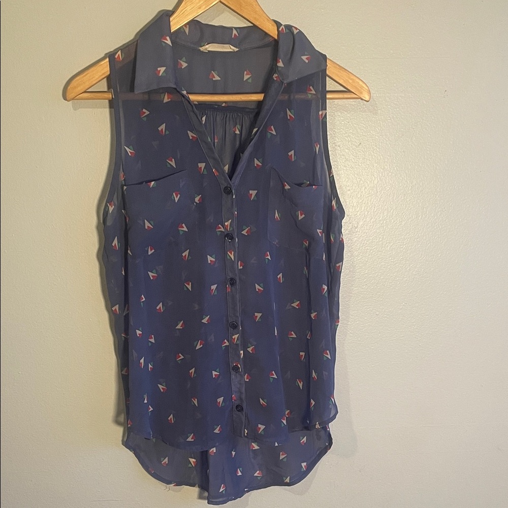 Lush Sheer Sleeveless Blouse